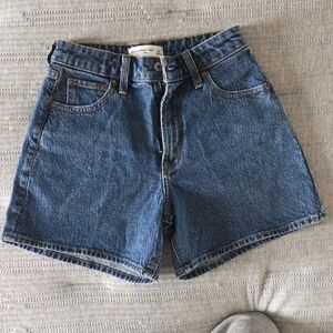 Abercrombie & Fitch Dark Blue Jean Shorts
